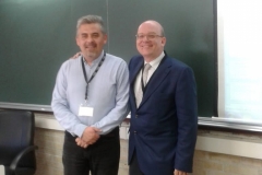 Con el profesor español, Dr. Juan Carlos Moreno Cabrera, en  el XIII Congreso de Lingüística General, Universidad de Vigo (España), 8 al 15 de junio de 2018.