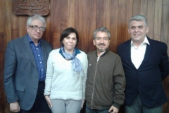 Con los participantes en el panel del Segundo Foro Internacional de Lengua y Literatura Hispánica, Feria Internacional del Libro 2018 de Guadalajara, Universidad de Guadalajara (México), 26 al 30 de noviembre de 2018, Dr. Everardo Mendoza Guerrero, Dra. Patricia Córdova Abundis y Dr. Pedro Martín Butragueño.